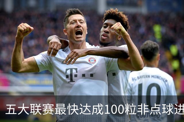 五大联赛最快达成100粒非点球进球榜：C罗119场居首，哈兰德第三